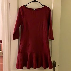 Red long sleeve dress